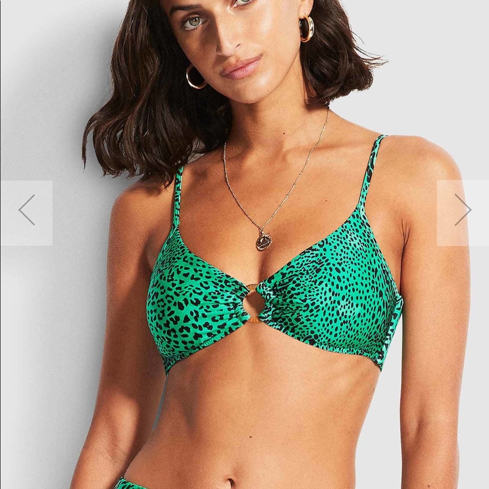 Seafolly Wild Ones Ring Front Bralette Bikini Top